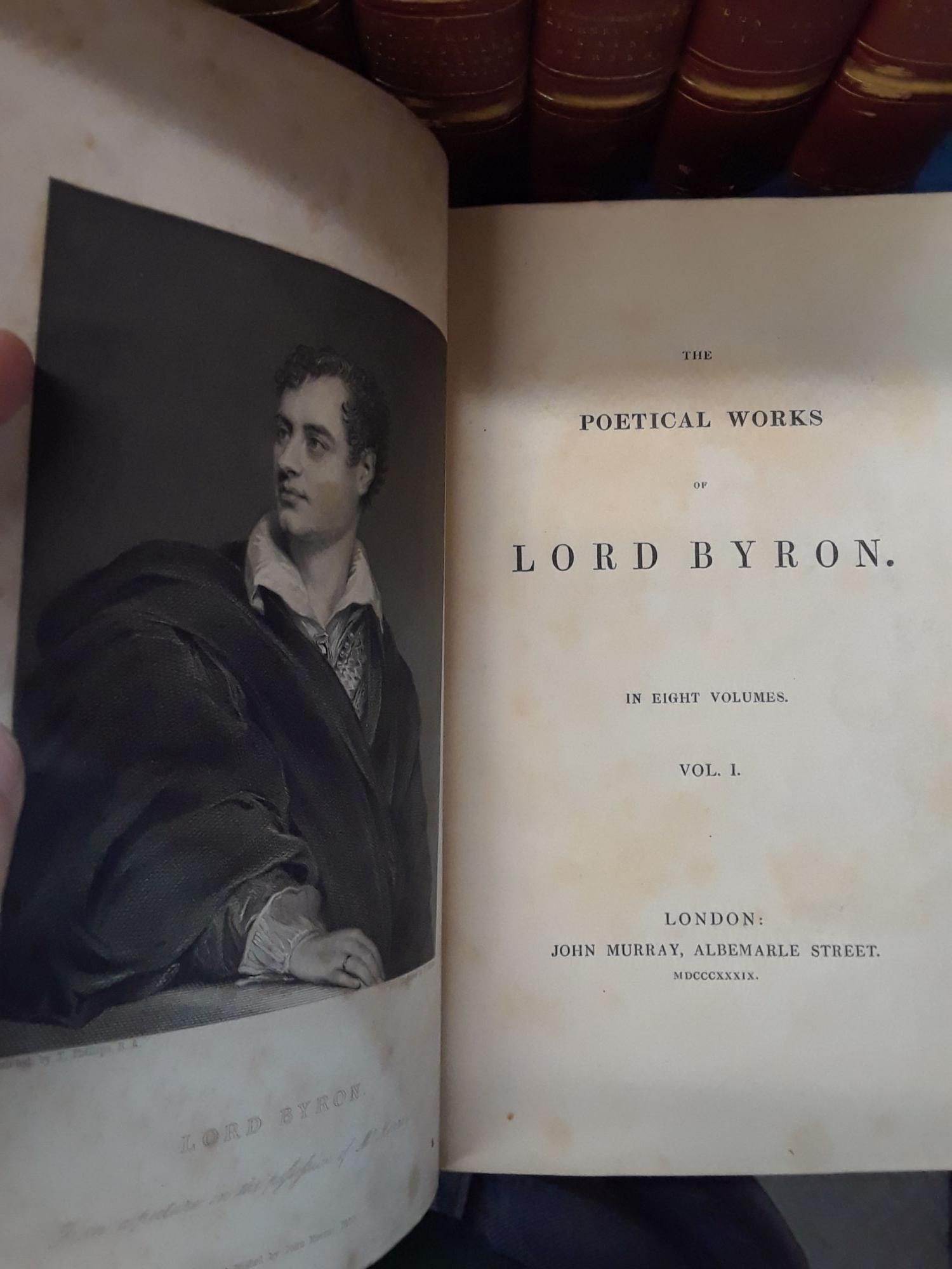 Byron Works The Poetical Works of Lord Byron 8 volumes | John Murray | 1st